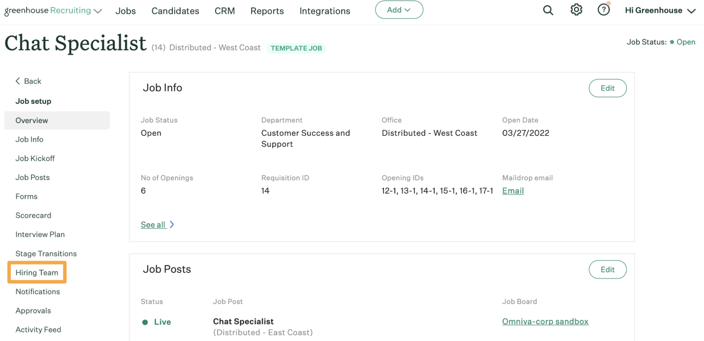 Greenhouse ATS Platform