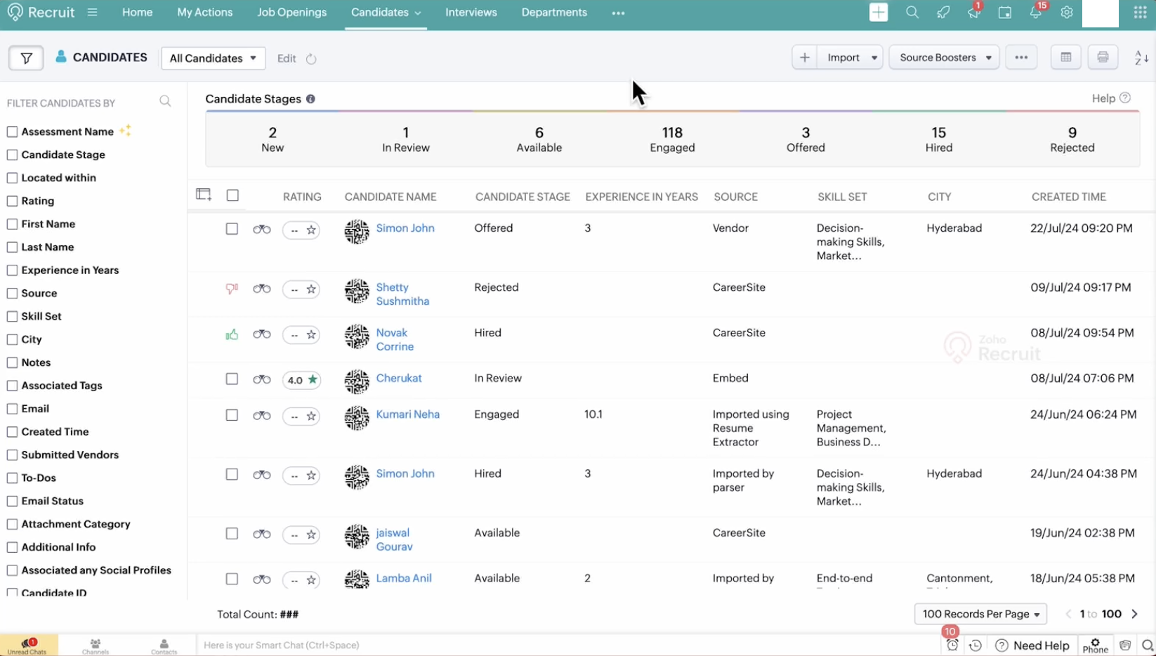 Zoho Recruit ATS Platform